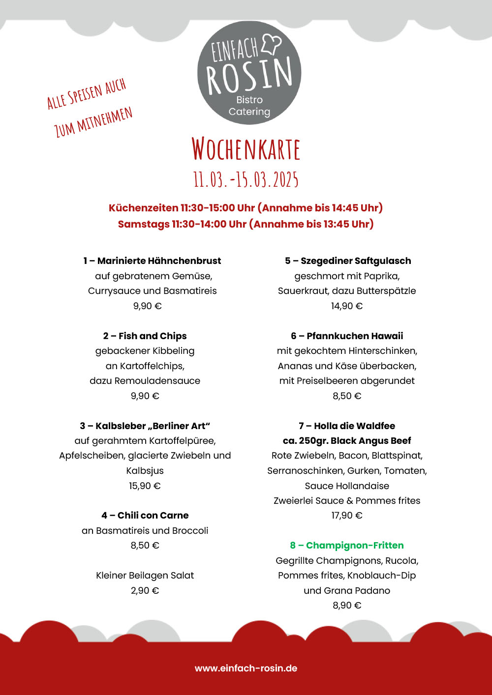 Wochenspeisekarte 06.02.-08.02.
